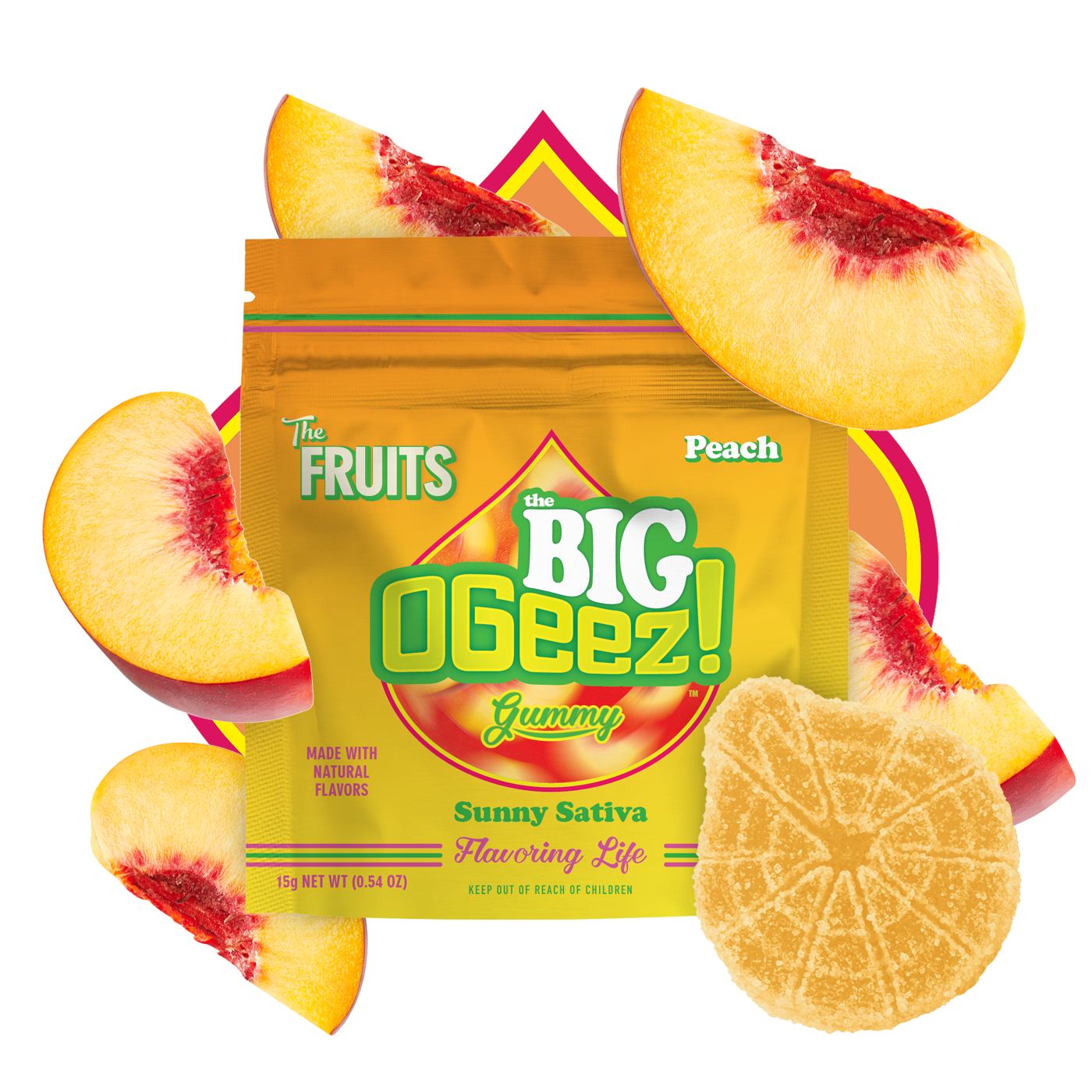 OGeez Gummies Big Peach